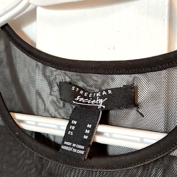 Sheer-Overlay Mini Dress - Picture 4 of 4